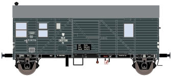 Exact-Train EX23720 - H0 - Gedeckter Güterwagen Pwgs44, grau, PKP, Ep. III